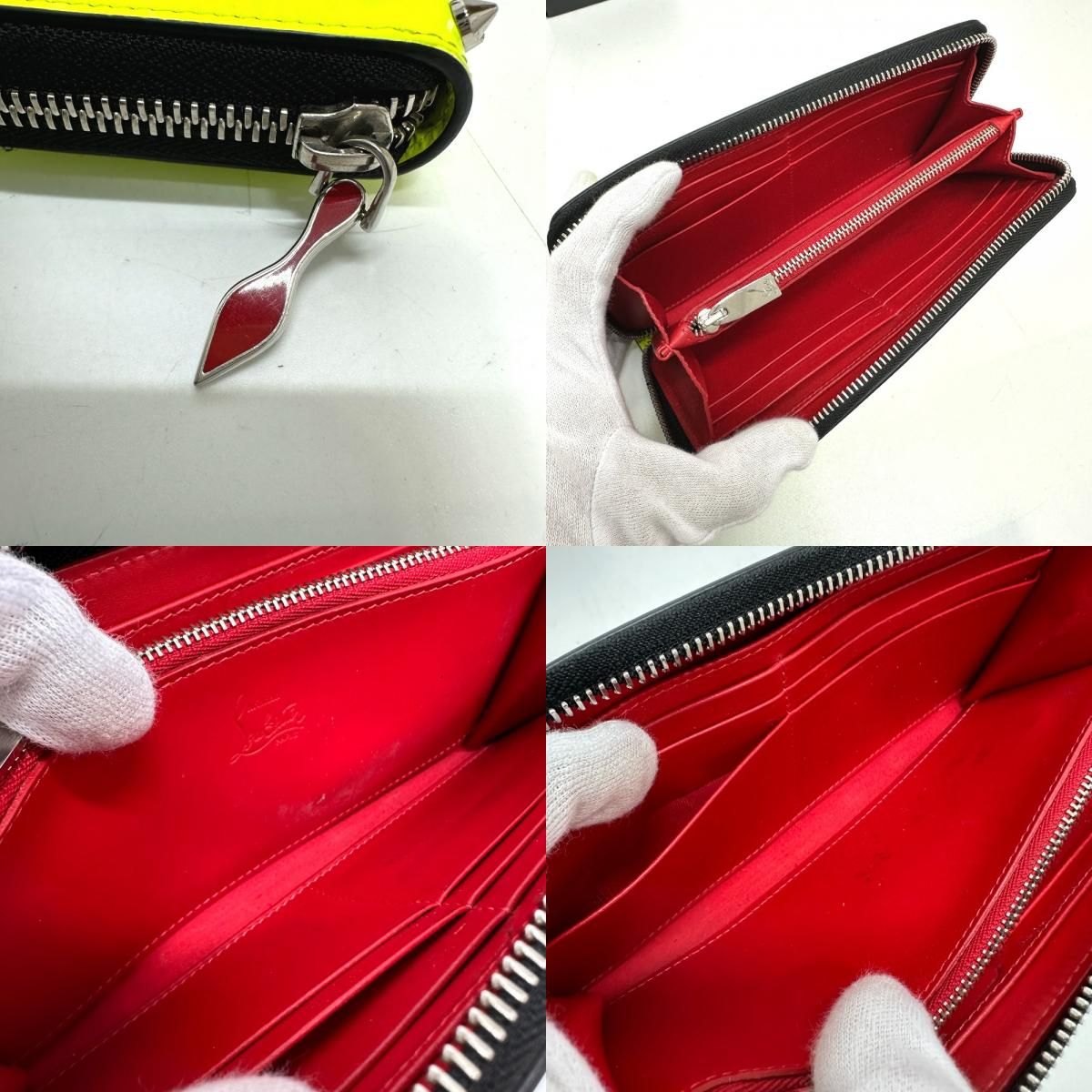 Christian Louboutin クリスチャンルブタン 長財布 スパイクスタッズ