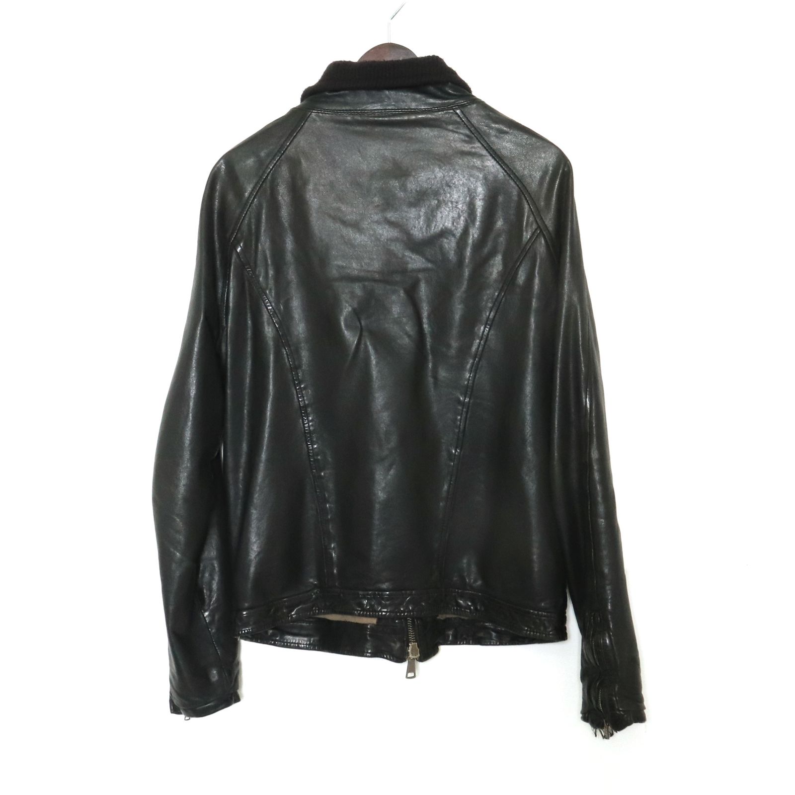 GIORGIO BRATO ヴィンテージ加工シープレザーフライトジャケット46 GIORGIO BRATO シープレザージャケット 46 - メルカリ