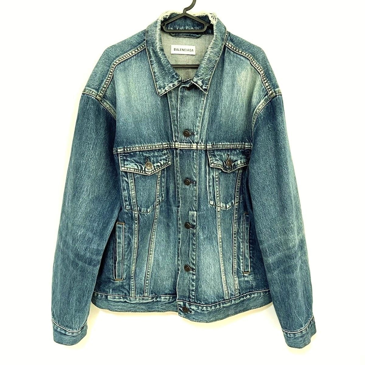 BALENCIAGA  バレンシアガ　デニムジャケット　Gジャン　34  美品 試着のみ】バレンシアガBALENCIAGA swing デニムジャケット 34