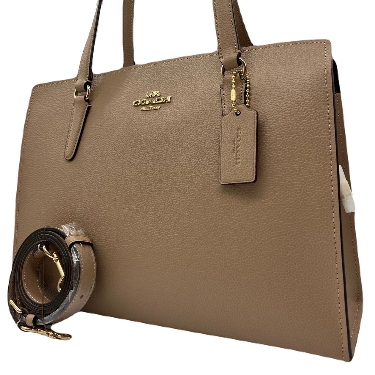 新品<!-利用不可文字-!>COACH チャーリー キャリーオール ショルダー 