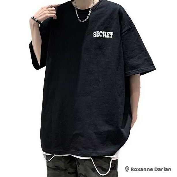 種類7：ホワイト/2XL 半袖 Tシャツ メンズ 黒 ブラック ビッグプリント ホワイト 夏 おしゃれ 五分袖 SR スター モノトーン ロゴ オーバーサイズ  韓国 ストリート 半袖 Tシャツ メンズ 黒 オーバーサイズ Tシャツ メンズ ビッグプリント Tシ - メルカリ