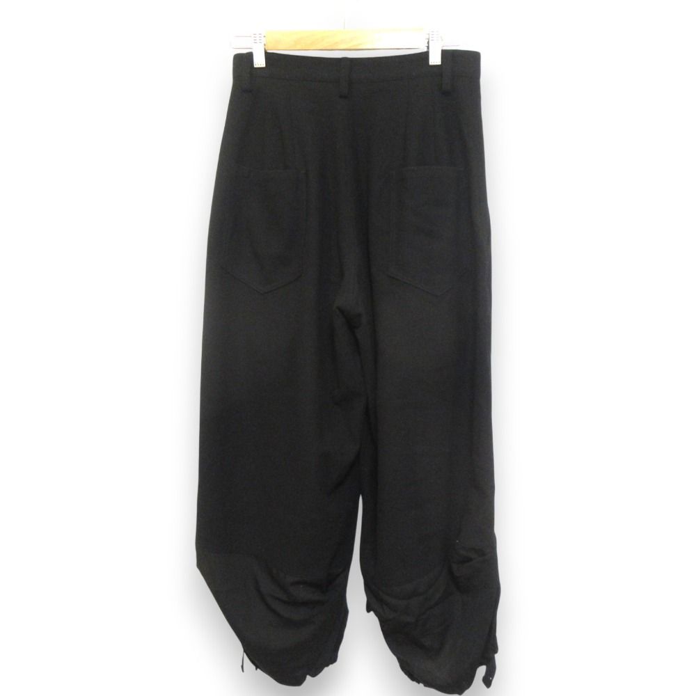 Y s ワイズ ヨウジヤマモト WOOL FLANNEL BALLOON PANTS ウール100％ バルーンパンツ YR-P24-828 サイズ1 ブラック レディース 古着