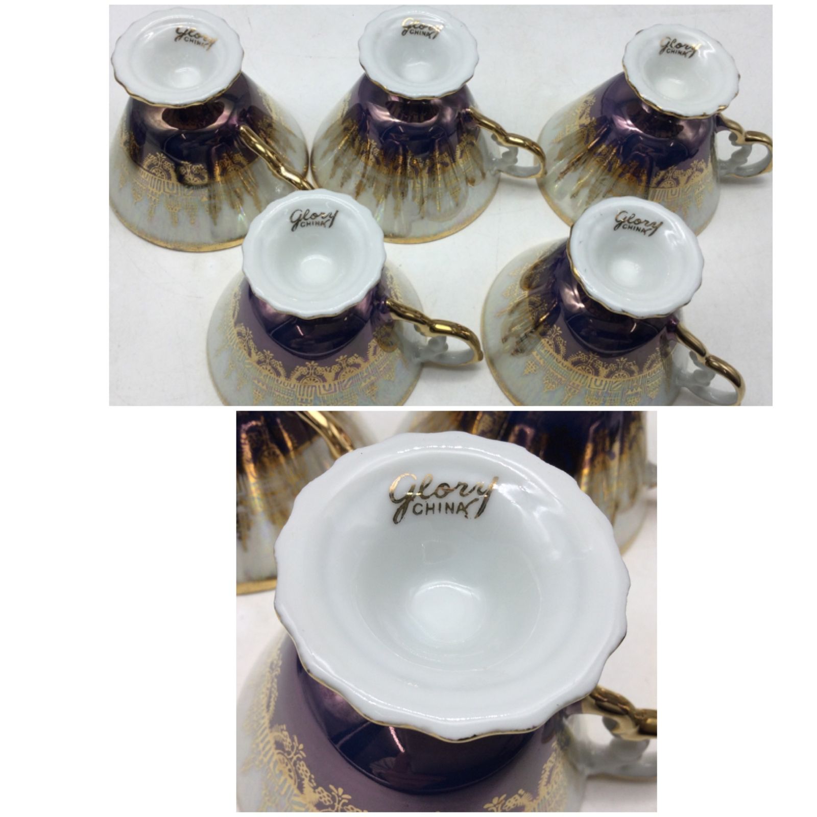 5412 Glory China グローリーチャイナ 金彩 カップ＆ソーサー5客セット 