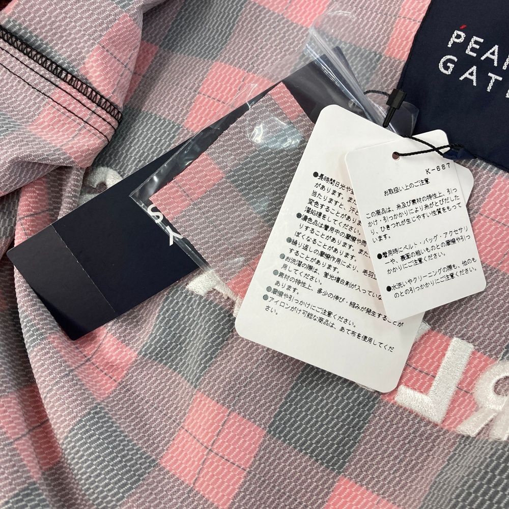 海外ファッション通販。 サイズ 1 PEARLY GATES パーリーゲイツ 055-1224008 ロゴ刺繍 オールインワン チェック柄 レッド系 240101523887 ゴルフウェア レディース ストスト セール中!