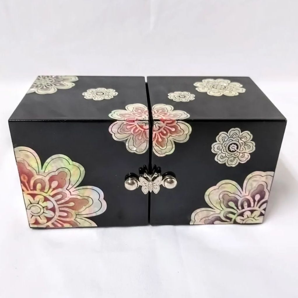 韓国伝統工芸品 螺鈿細工双子宝石箱