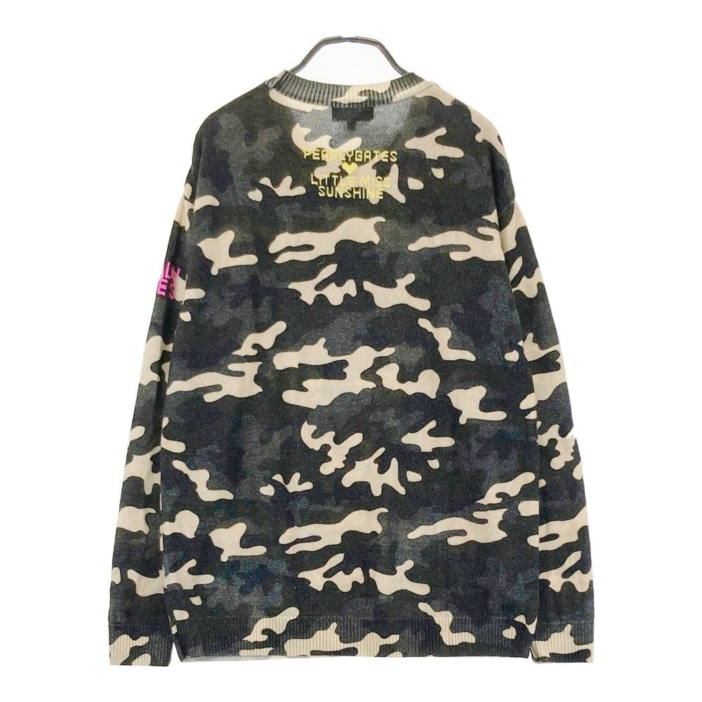 PEARLY GATES ゴルフセーター ニット カモフラ 迷彩 ワッペン サイズ：1 PEARLY GATES パーリーゲイツ ニット セーター カモフラ