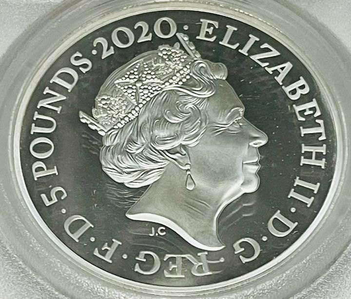 2020 ロイヤルミント スリーグレイセス 5￡ 2oz プルーフ銀貨 PR69