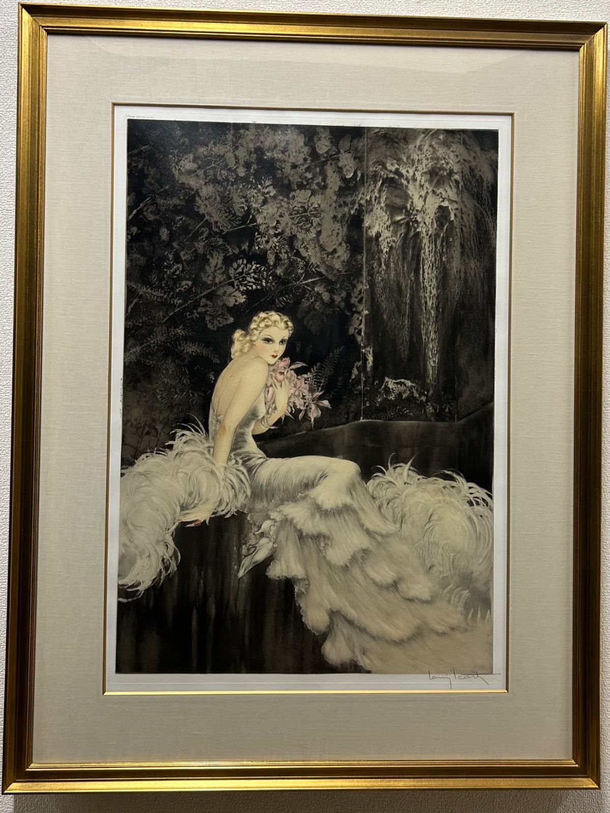 ルイ・イカール「オーキッド」銅版画 1937年作 直筆サイン