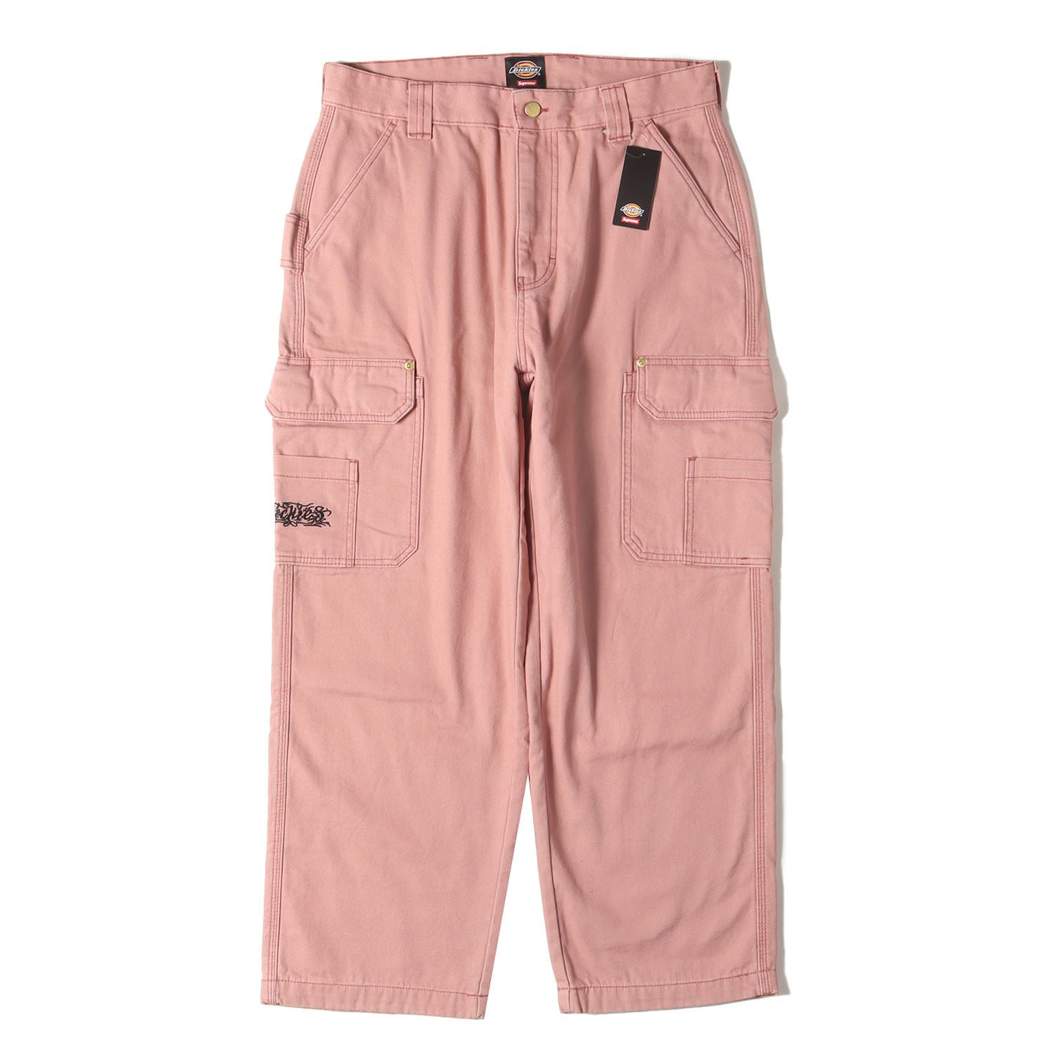 Supreme シュプリーム パンツ サイズ 32 | 24AW Dickies 裏地チェックネル キャンバス カーゴパンツ Flannel Lined Cargo Pant | ピンク | ボトムス ズボン | コラボ 別注 メンズ