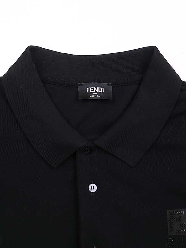 FENDI フェンディ 23SS スワロズッカブラックポロシャツ