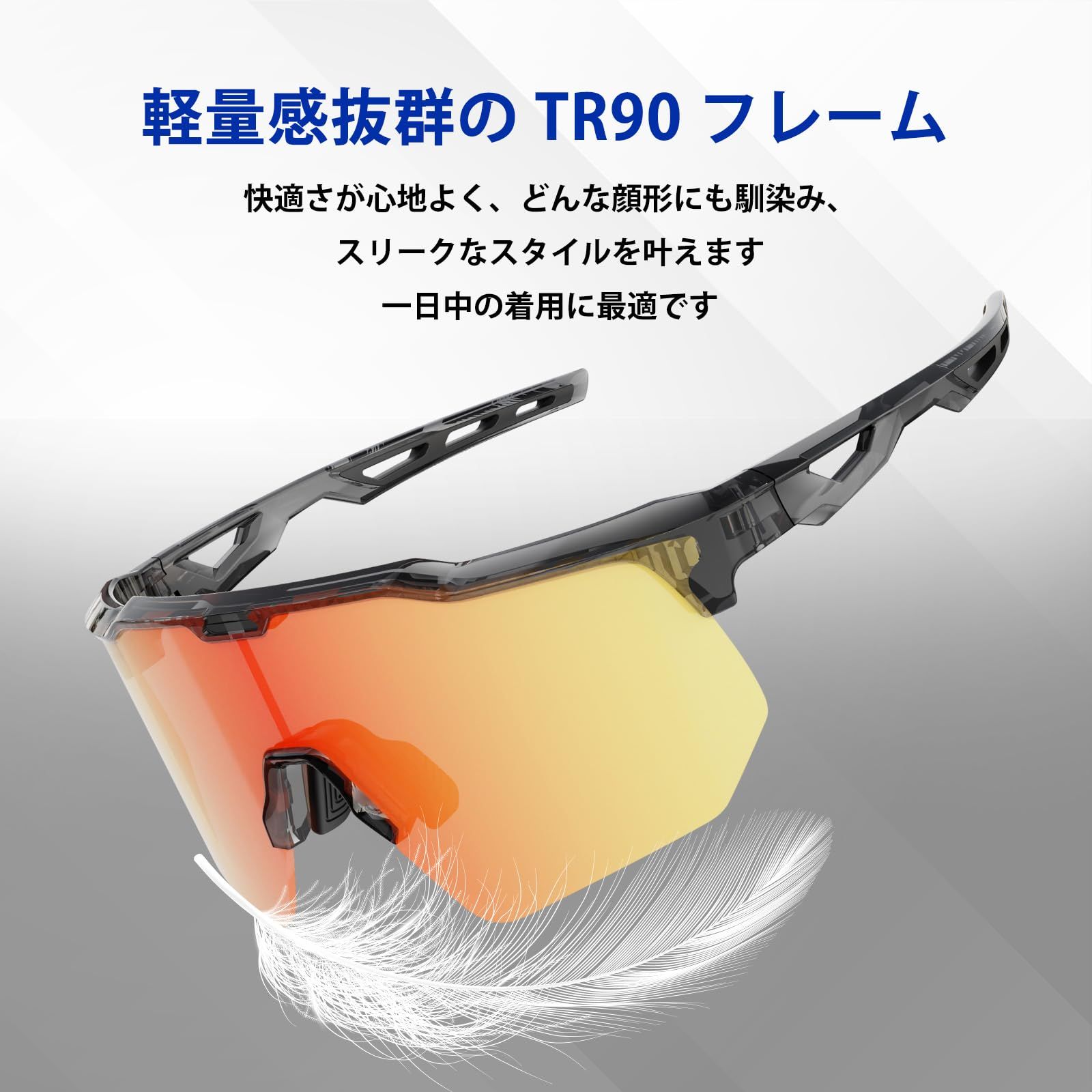 新品 [Startop] 野球サングラス・ロードバイクサングラス 偏光