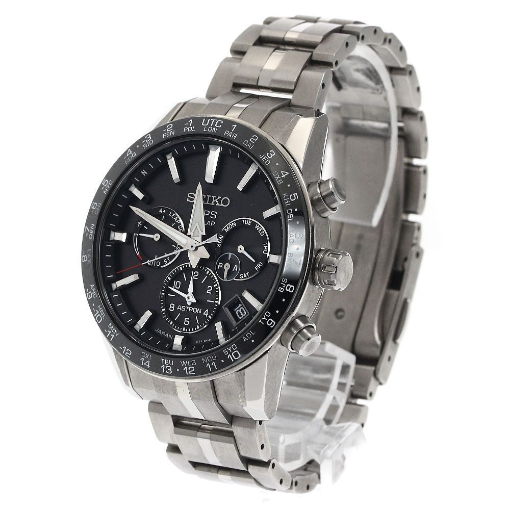 SEIKO ASTRON SBXC003 5X53-0AB0 GPS Solar Men's Watch Black