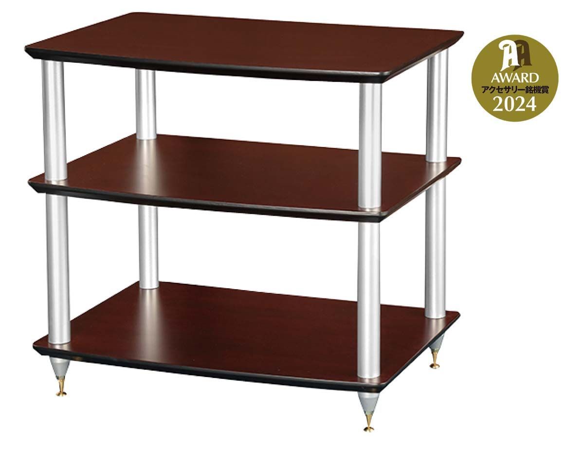 送料無料 HS03DS 棚板ダークチェリー支柱シルバー HS03シリーズ オーディオラック Sound Magic サウンドマジック