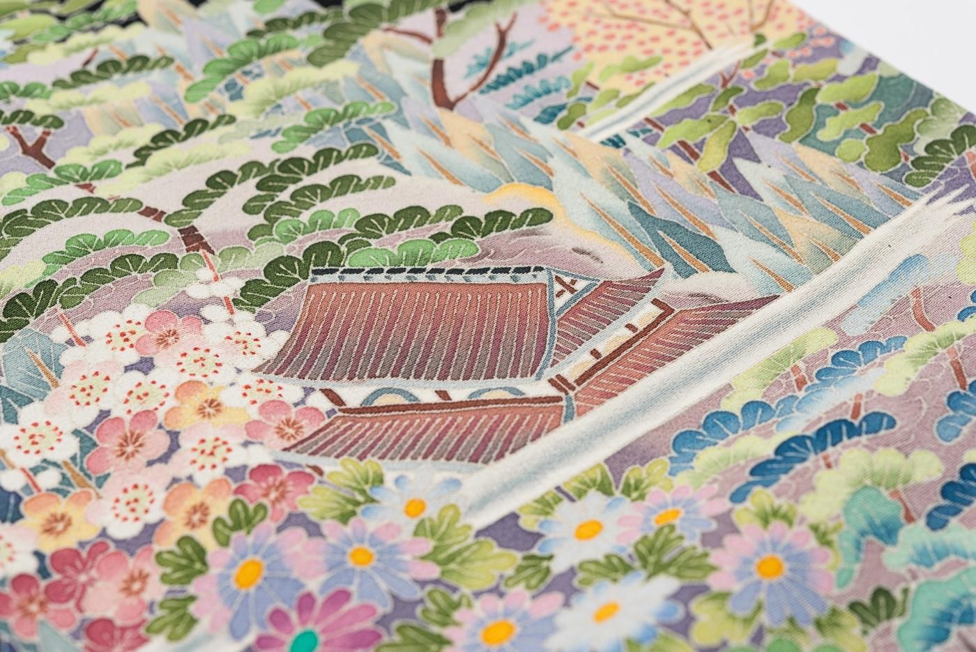 単衣 黒留袖 本場加賀友禅 土田双園 花と楼閣 - メルカリ