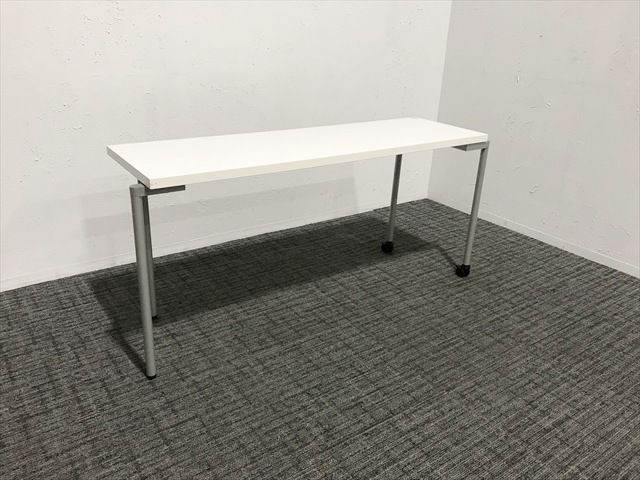 ミーティングテーブル 完成品 エルテーブル キャスター付 オカムラ ホワイト
