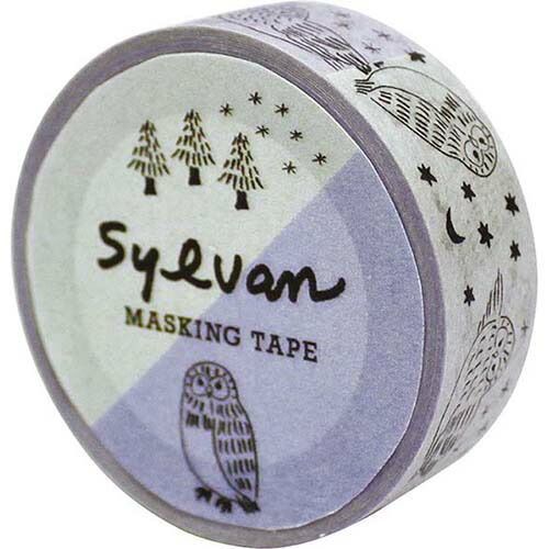 まとめ エルコミューン マスキングテープ SYLVAN MASKING TAPE Owl SLV-302 ×25セット