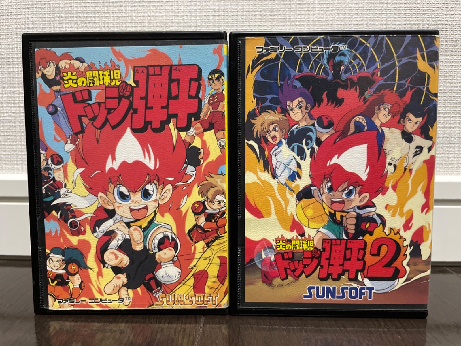 メルカリshops ソウタ様専用炎の闘球児 ドッジ弾平 1 2 セット 箱 説明書 ファミコン