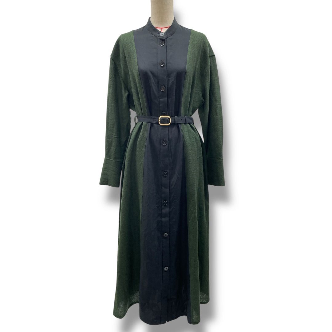 AKIRANAKA アキラナカ Feline block dress 異素材ワンピース ベルト