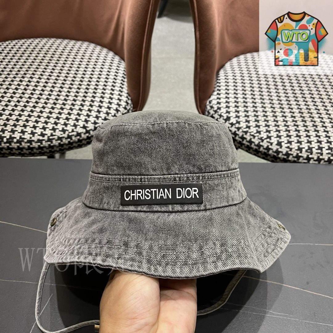 ディオール　デニムハット 今日WTO】Dior シンプル デニム バケットハット-VQ39 - メルカリ
