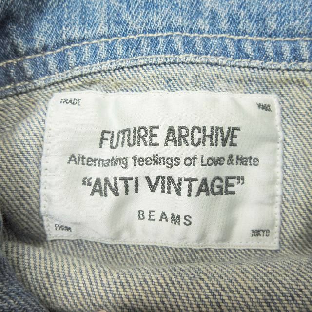 24SS ビームス BEAMS FUTURE ARCHIVE JKT SWITH DENIM HOODY フューチャーアーカイブ デニム パーカー  ジャケット ブルゾン フーディー Gジャン ANTI VINTAGE アンチビンテージ L インディゴ ブルー