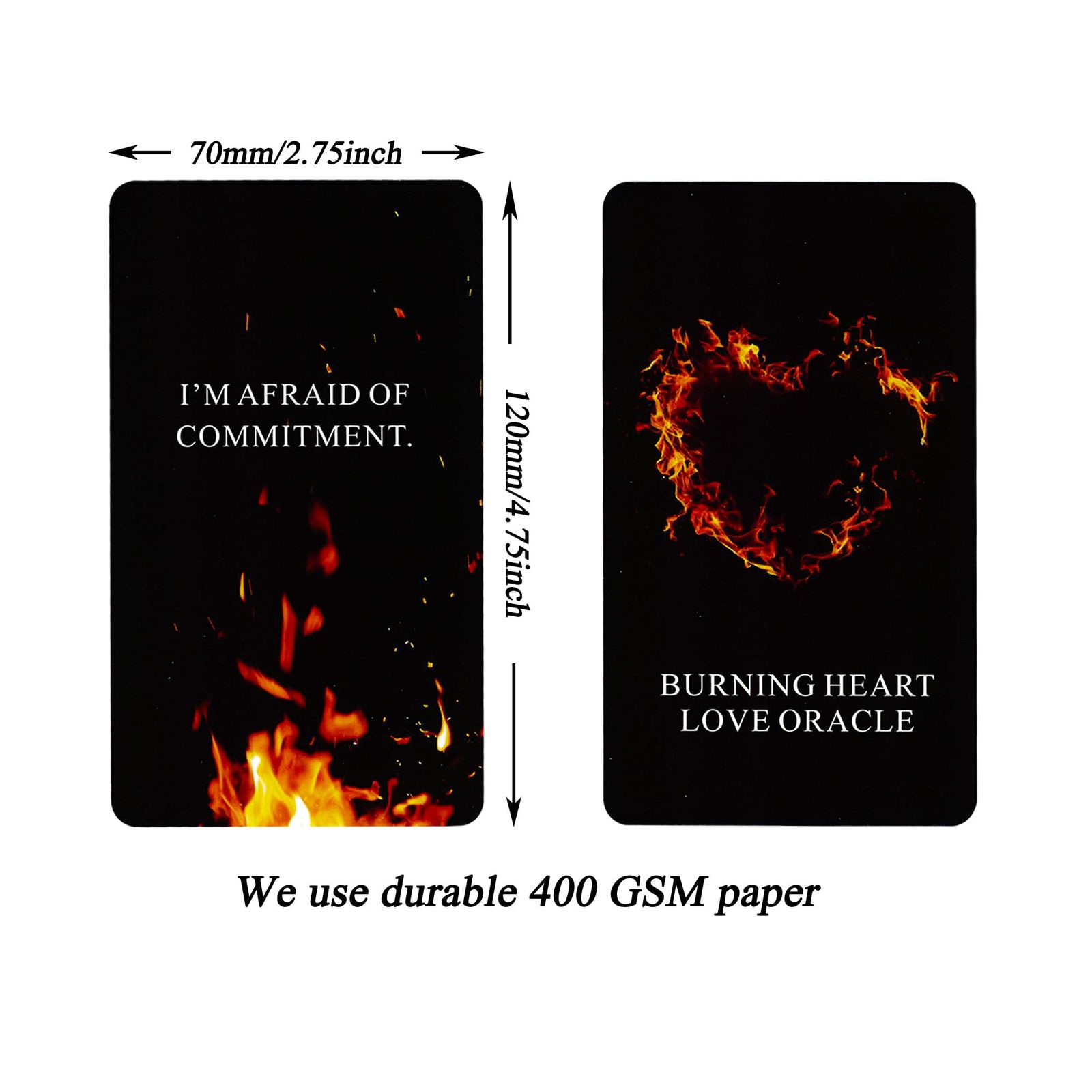 【正規品オラクルカード】おしゃれでクール✨赤と黒の個性カラー✨情熱と官能のデッキ QUEENOFPAIN Burning Heart Love Oracleカードデッキ、ツインフレーム