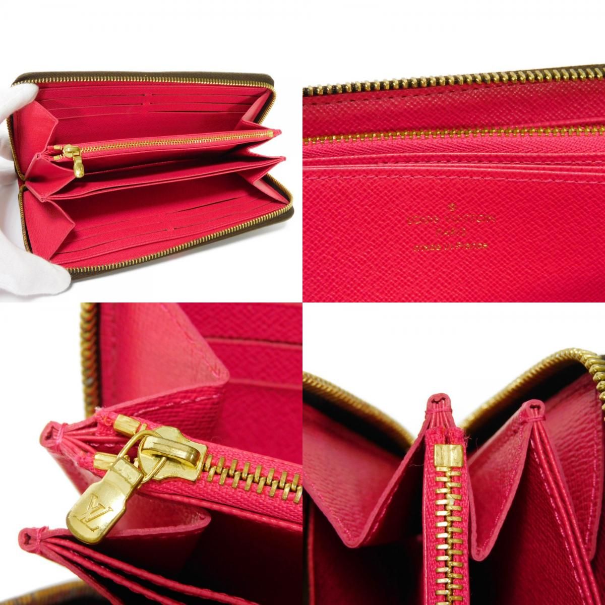 LOUIS VUITTON ルイ・ヴィトン ジッピーウォレット マロン フューシャ 