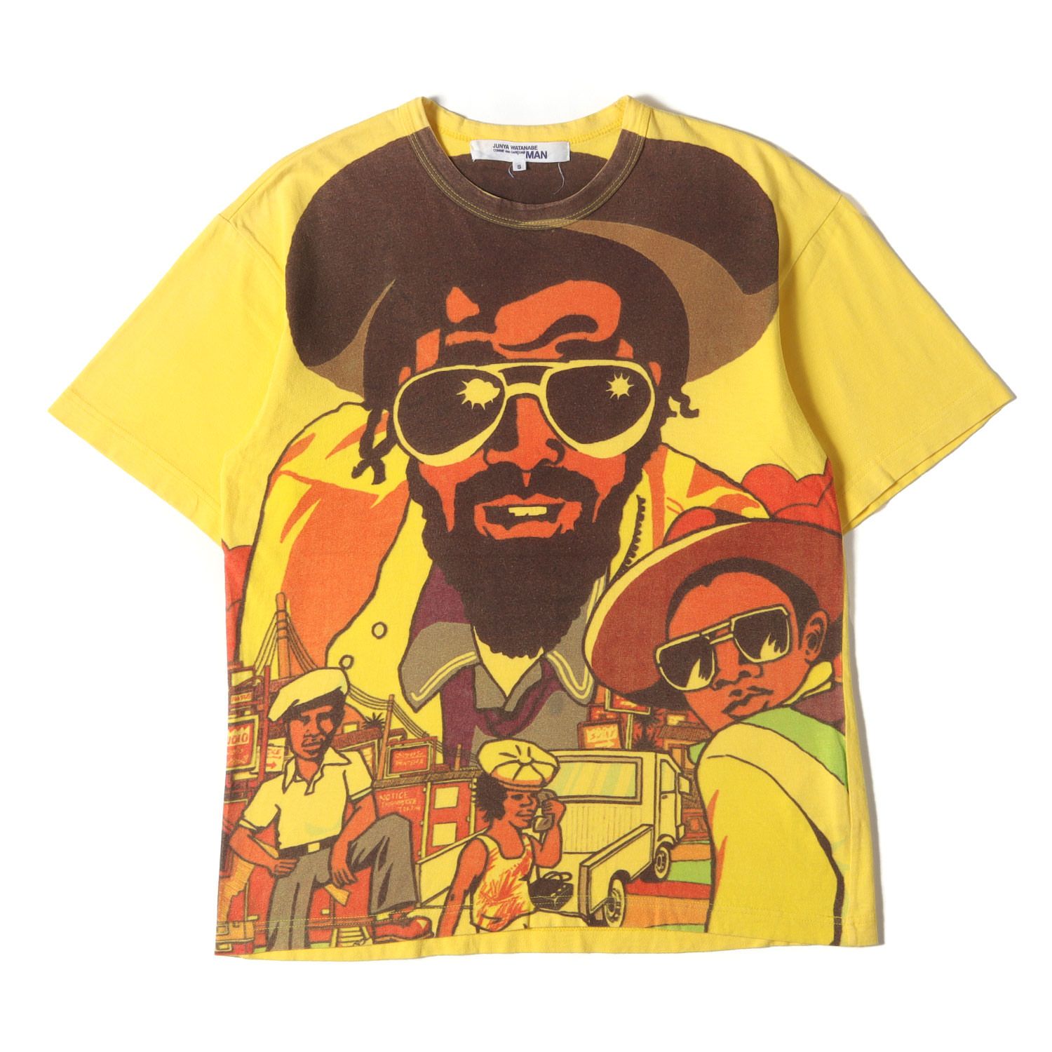 2022SS ジュンヤワタナベマン Tシャツ イエロー コムデギャルソン JUNYA WATANABE MAN COMME des GARCONS ジュンヤワタナベ マン
