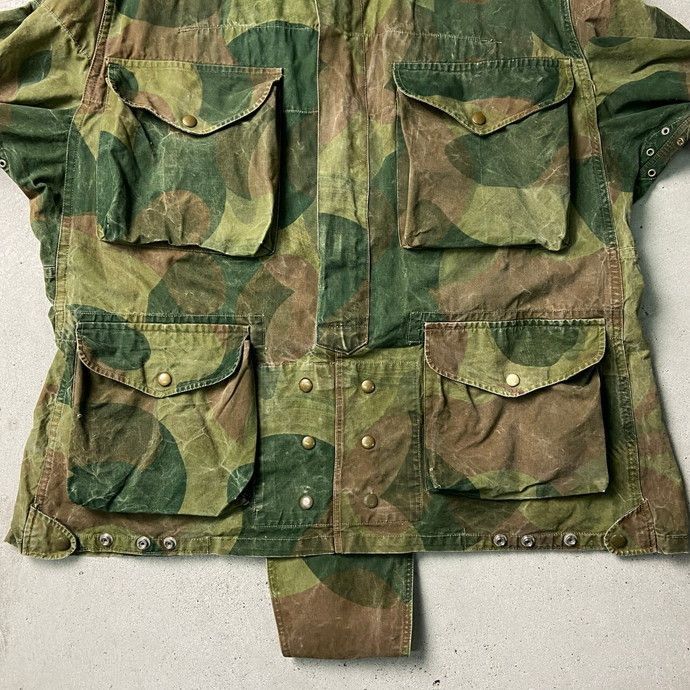 50's ベルギー軍 デニソンスモック　 ブラッシュストロークカモ　実物　官給品 実物50s ベルギー軍 デニソンスモッグ ブラッシュストロークカモ