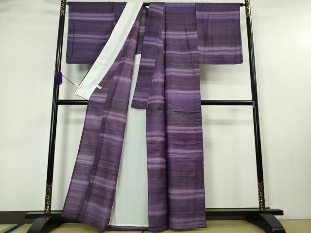 平和屋本店□極上 京都染織メーカー・貴久樹謹製 野蚕糸 単衣  