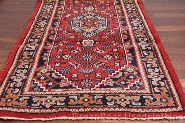 RAGU108 洋間や和室にも トライバルラグ ウール絨毯 アンティーク ヴィンテージ ギャッベ キリム カーペット