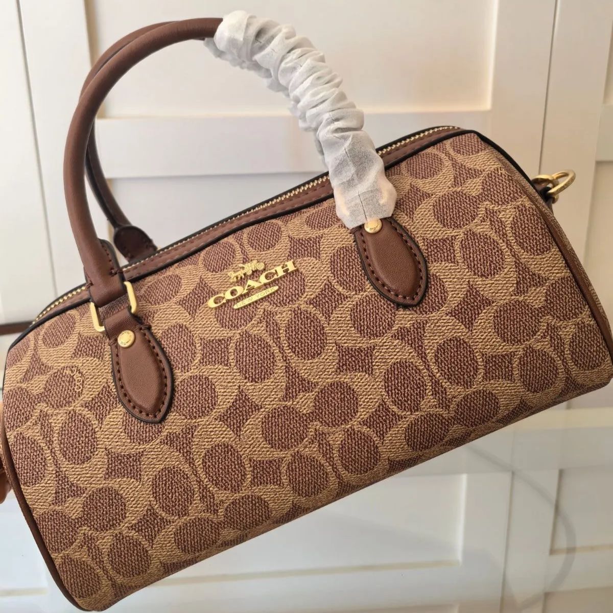 コーチ] シンプル レディースバッグ クロスボディー ボストン 中サイズ  