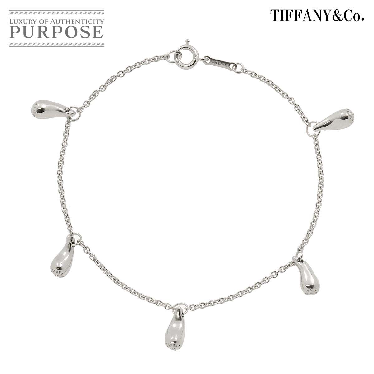 ティファニー TIFFANY&CO. ティアドロップ 5P ブレスレット 17cm SV シルバー 925 Bracelet 90248057