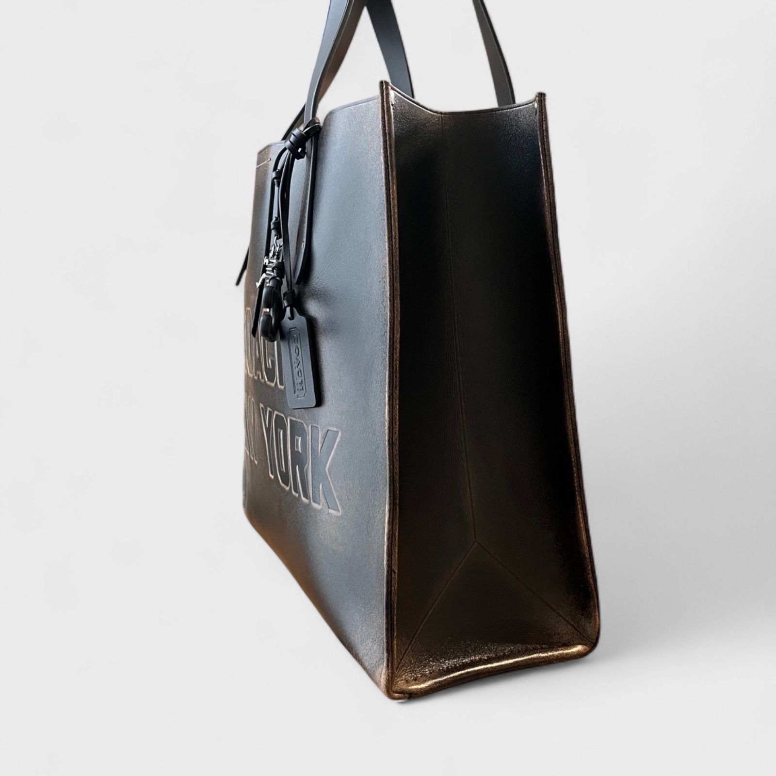 現行モデル 展示品 コーチ リレートート ラブドレザー トートバッグ ブラック COACH コーチ リレートート ラブドレザー トートバッグ ブラック