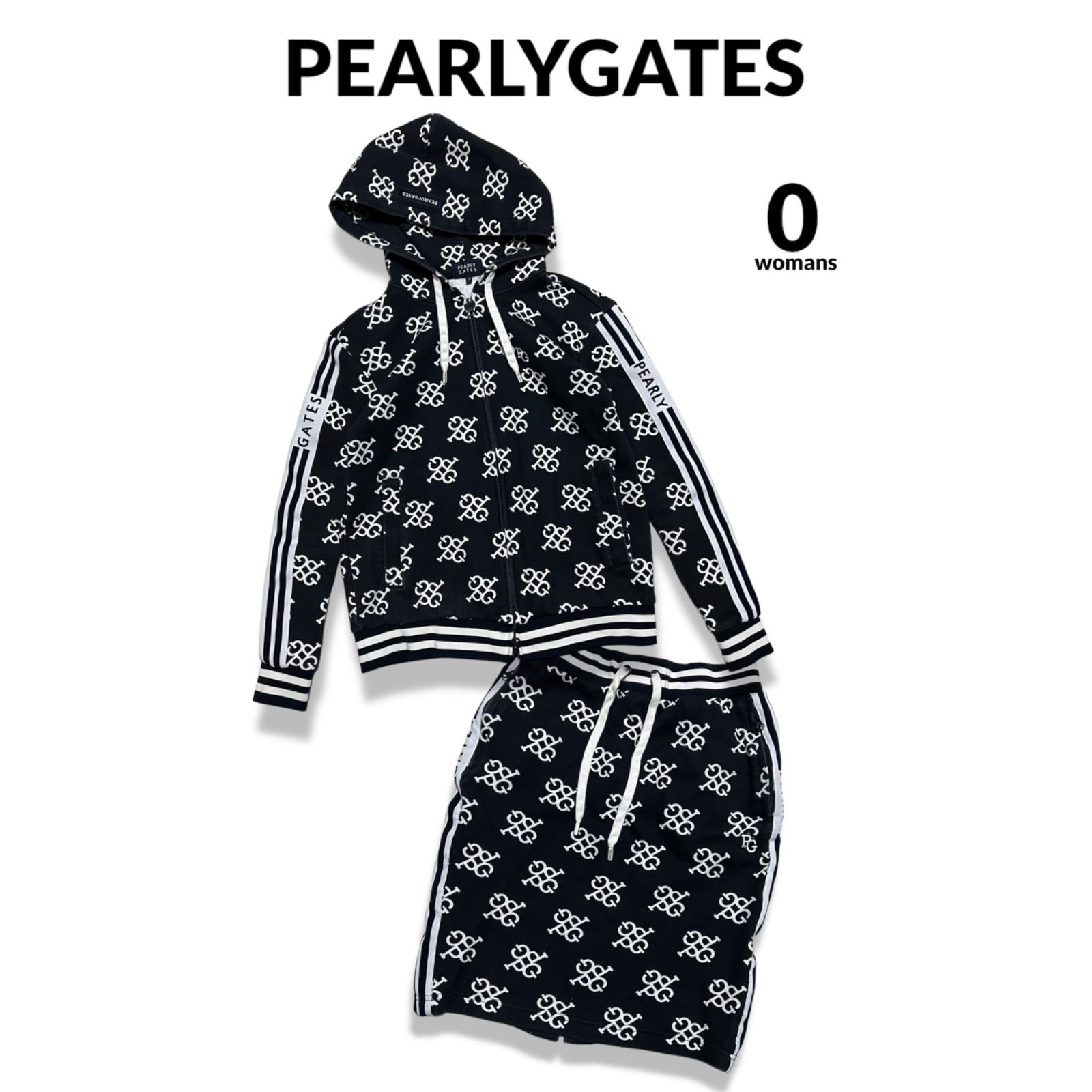 レディース PEARLYGATES セットアップ サイズ0 ジップパーカー