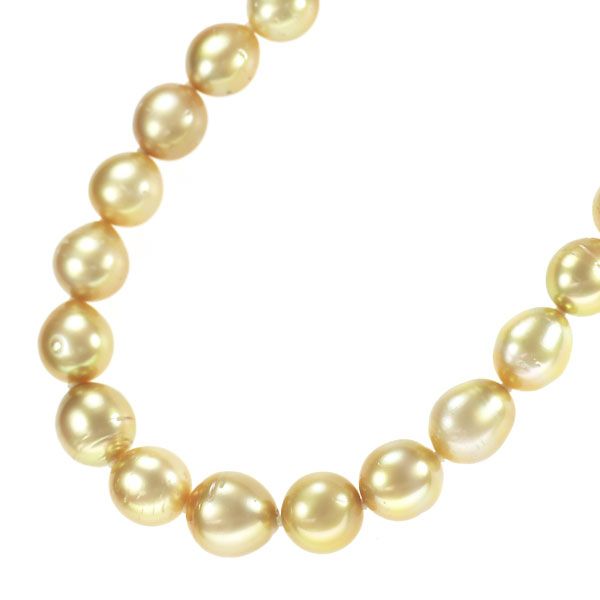SV ゴールデン バロック 真珠/パール ネックレス 径約10.1-13.4mm  