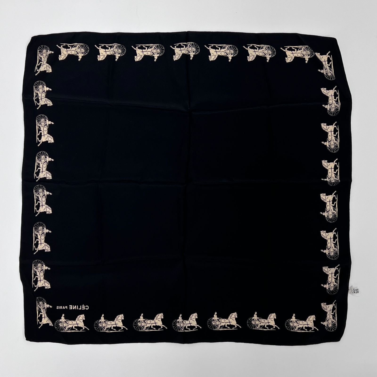 中古】CELINE セリーヌ アクセサリー スカーフ シルク マルチカラー  