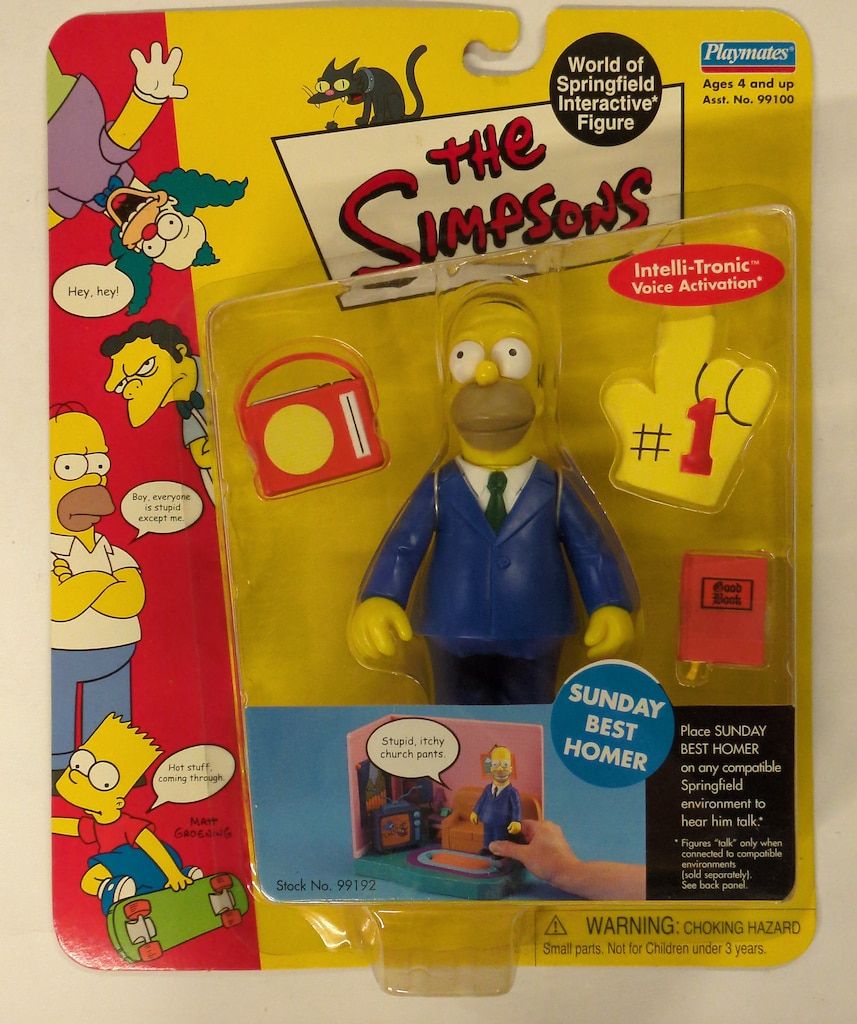 PLAYMATES INTERACTIVE FIGURES THE SIMPSONS SUNDAY BEST HOMER