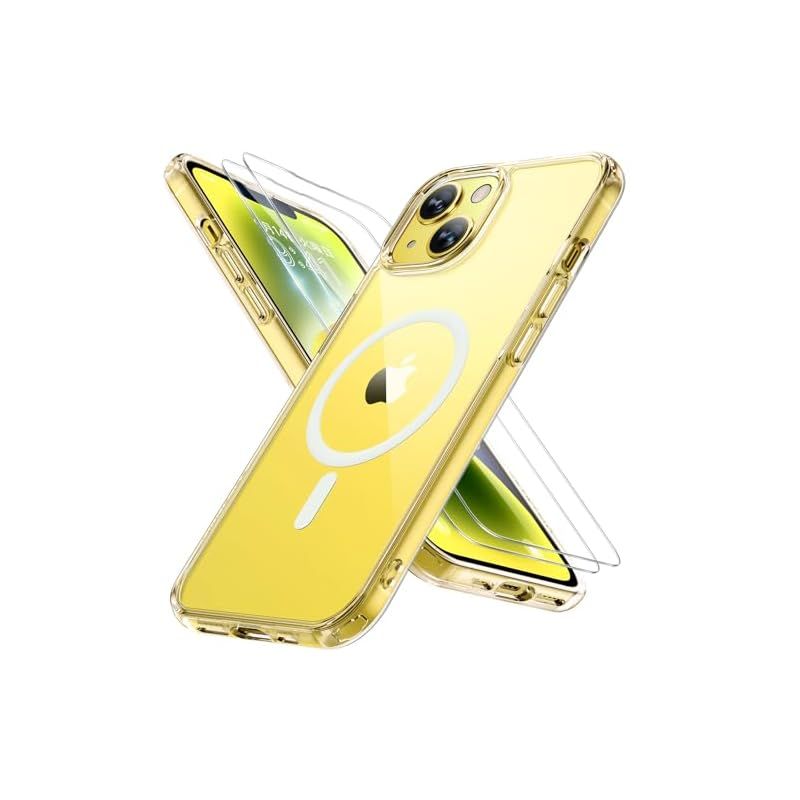 【Magsafe対応・米軍MIL規格】Miracase いphone14 ケース 、耐衝撃アイフォン14 ケース、滑り止め、傷防止のiPhone14 ケース、【画面強化保護フィルム2枚付き】薄くて肌に優しいデザイン、ワイヤレ