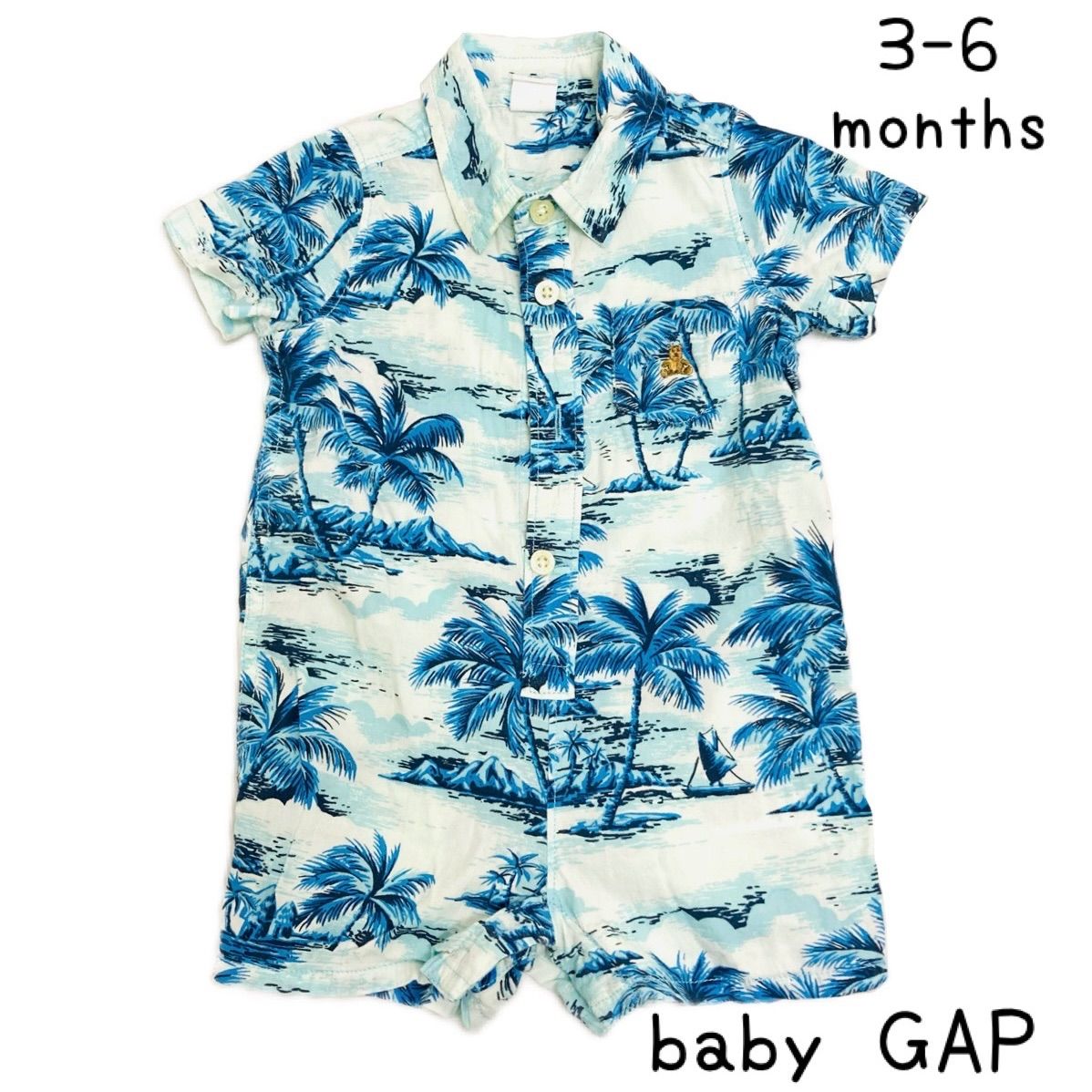 baby GAP 半袖ポロシャツ ロンパース 80 新品同様 - ロンパース