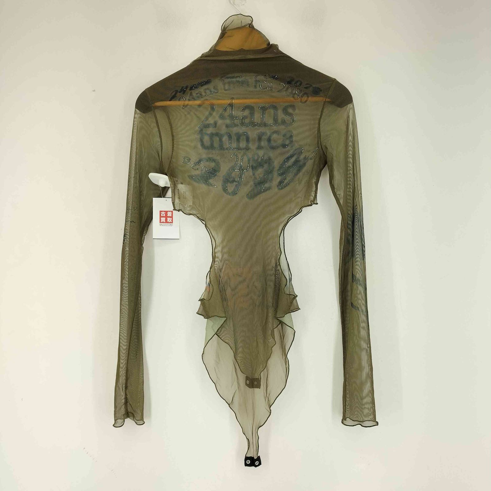 ユーズドフルギ 古着 24 ans レタリング ハイネック シアートップス レディース JPN S