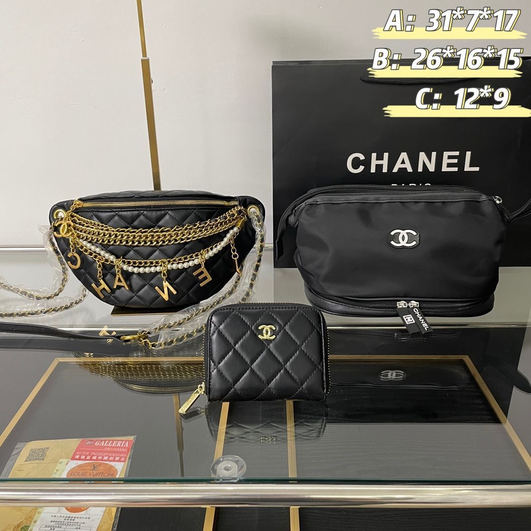 ☆極美品シャネル 3点セット☆黒CHANELシャネル ショルダーバッグ 