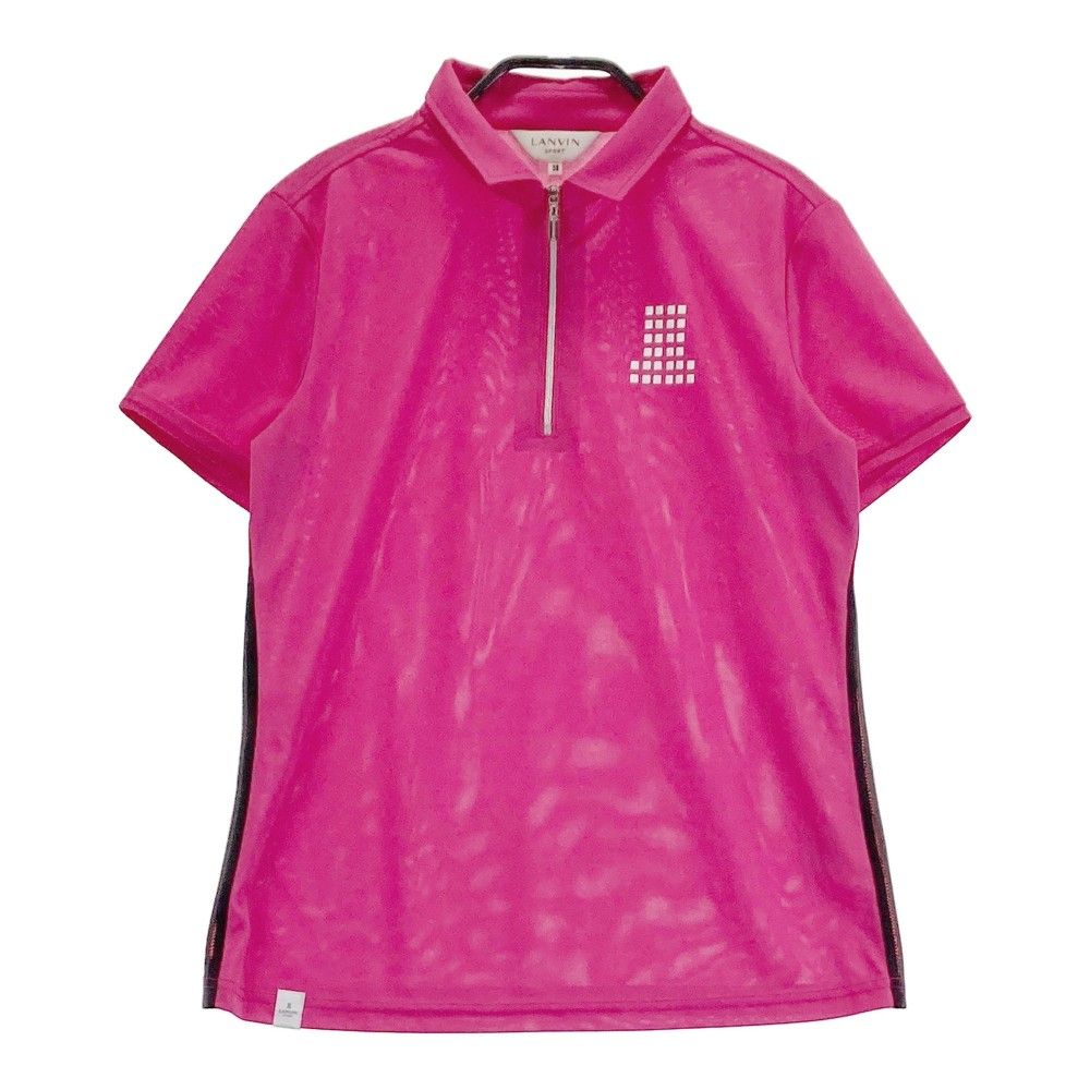 サイズ：38 LANVIN SPORT ランバン スポール ハーフジップ 半袖Tシャツ 