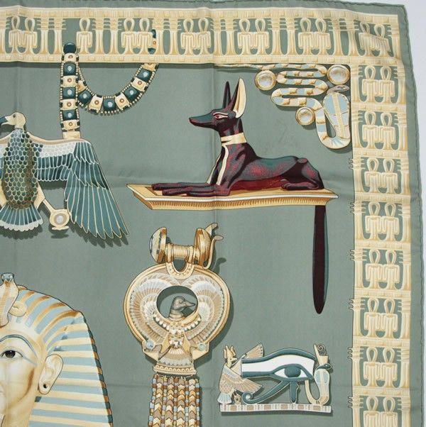 【HERMES エルメス】カレ90 スカーフ ツタンカーメン シルク ブラック HERMES エルメス カレ90 TUTANKHAMUN ツタンカーメン スカーフ