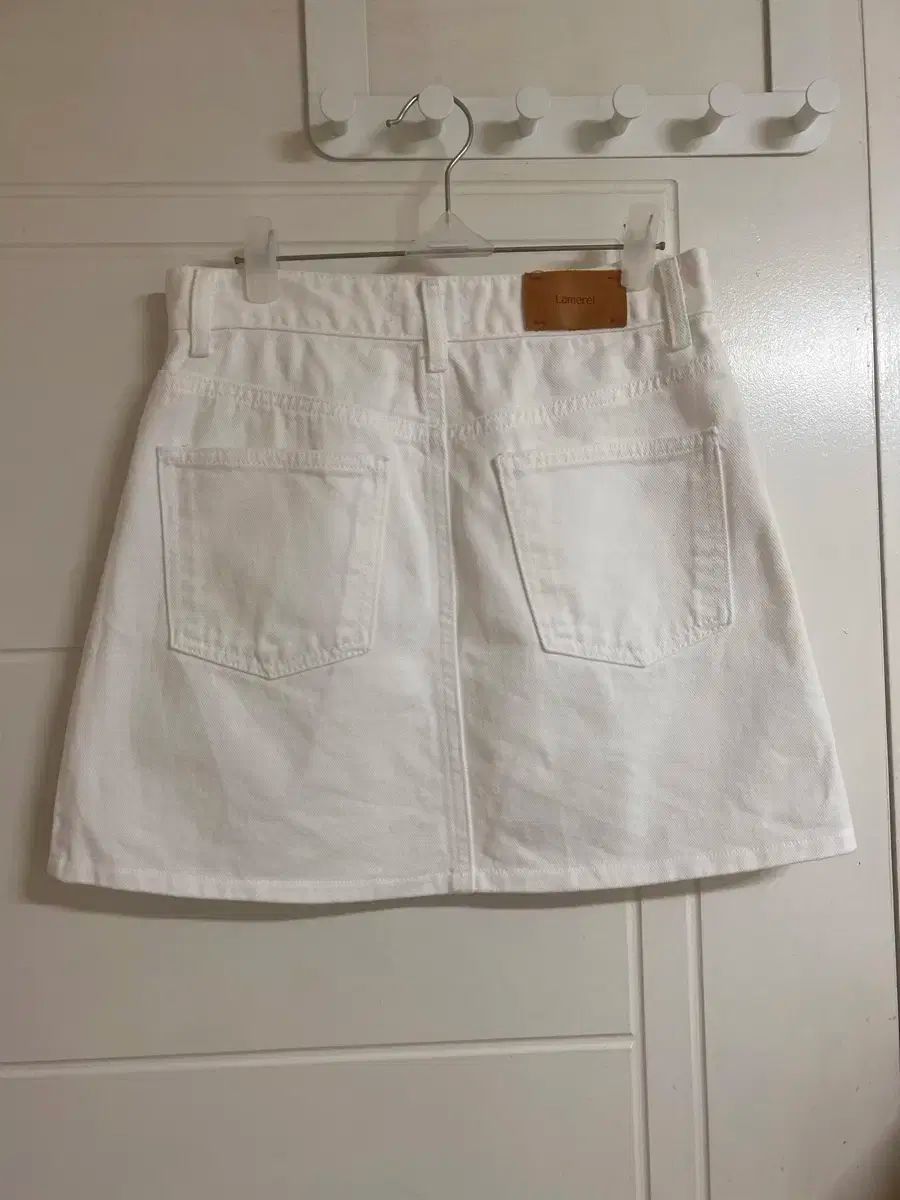 ラメレイ ホワイトカットミディデニム