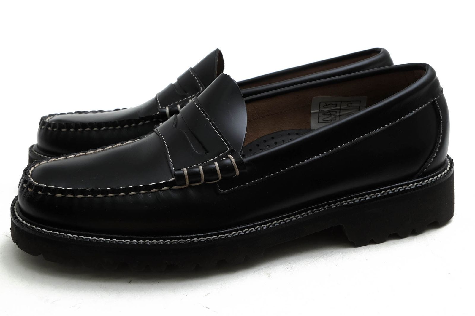 ジー エイチ バス G.H. Bass コインローファー ペニーローファー シューズ 靴 メンズ 男性 男性用 レザー 革 本革 ブラック 黒 BA91510B LARSON ビーフロール スリッポン モカシン マッケイ製法