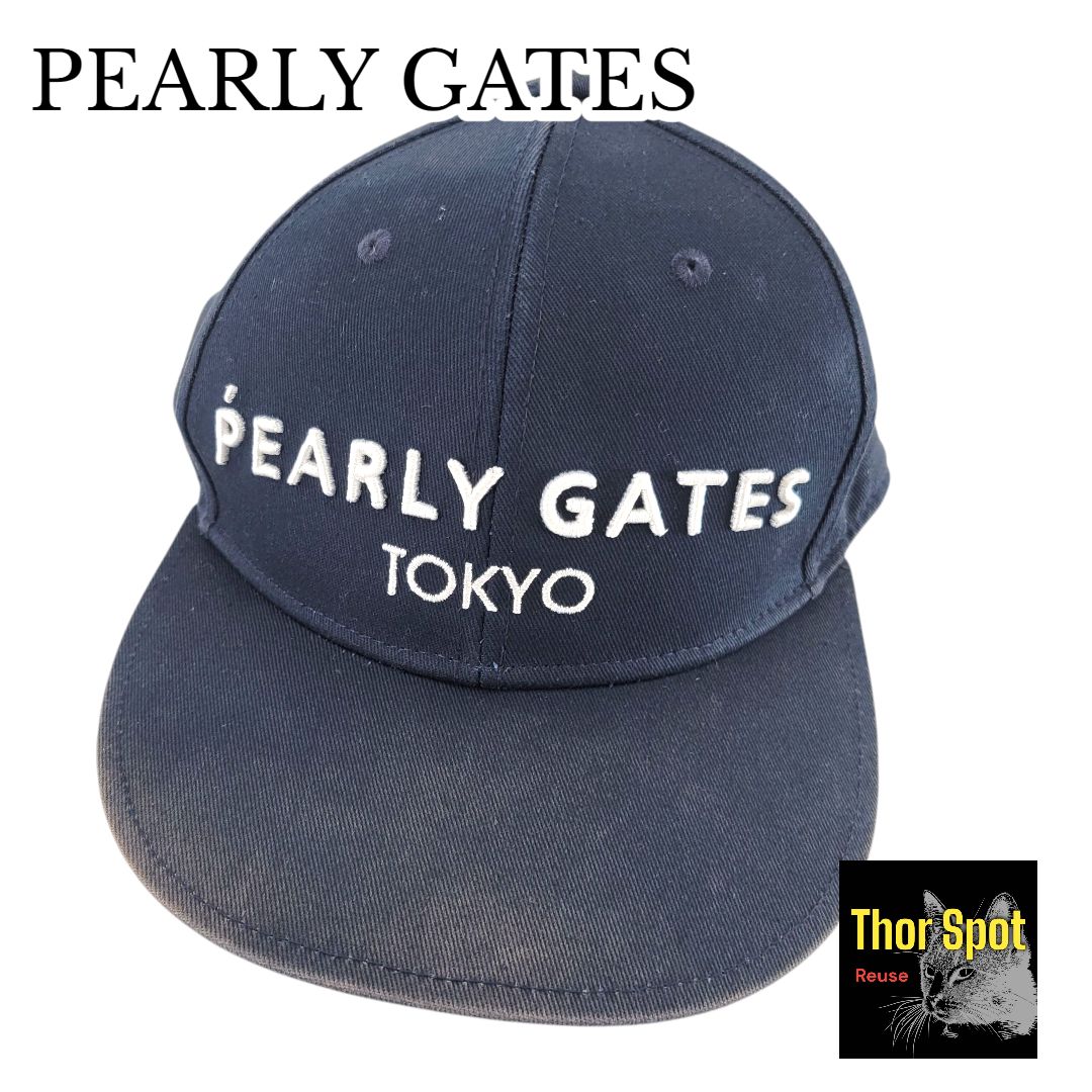 PEARLY GATES パーリーゲイツ ゴルフキャップ【ネイビー】未使用品！ 訳あり】PEARLY GATES パーリーゲイツ キャップ ネイビー