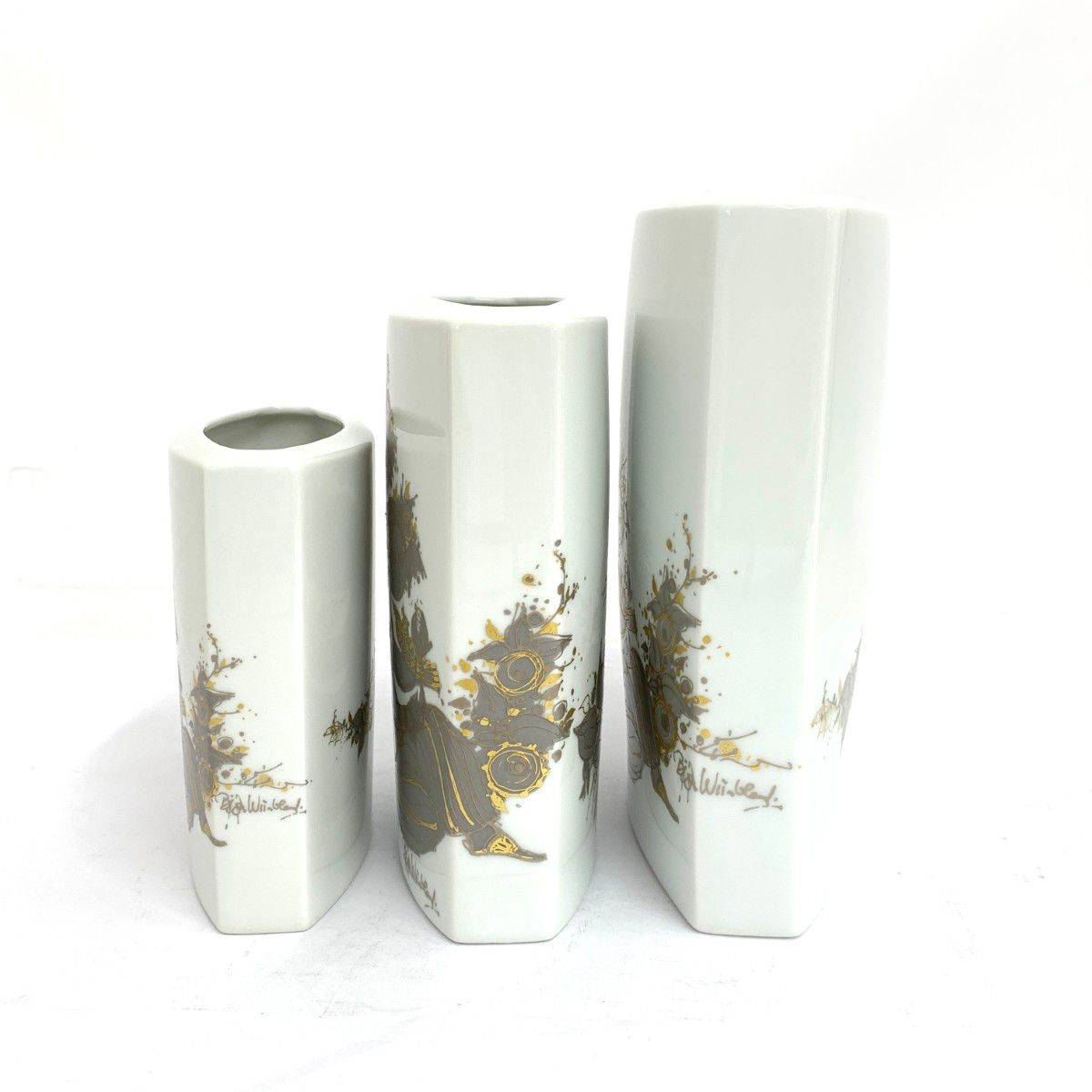 Rosenthal 購入 ローゼンタール フラワーベース/花瓶 3点セット/ビヨン