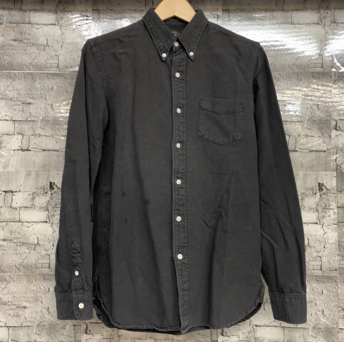 RRL RALPH LAUREN ダブルアールエル ラルフローレン ボタンダウンシャツ 長袖シャツ コットン サイズS ブラック