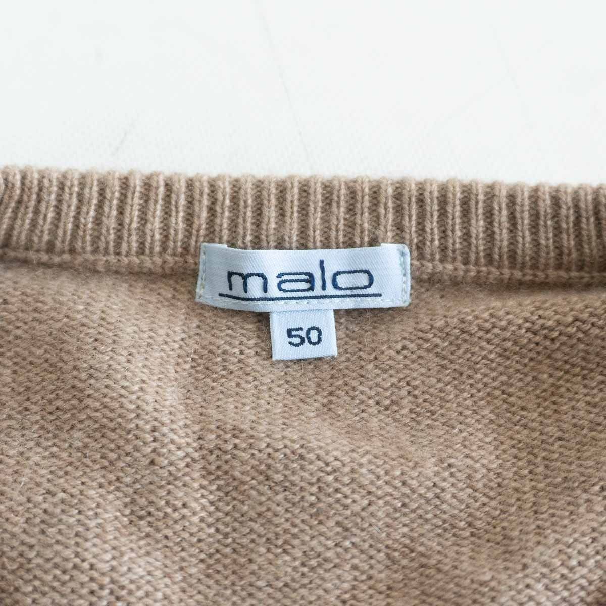 malo イタリア高級ブランド　カシミヤ　セーター　ニット 最高級】malo【カシミヤ セーター】50 ニット マーロ MADE IN