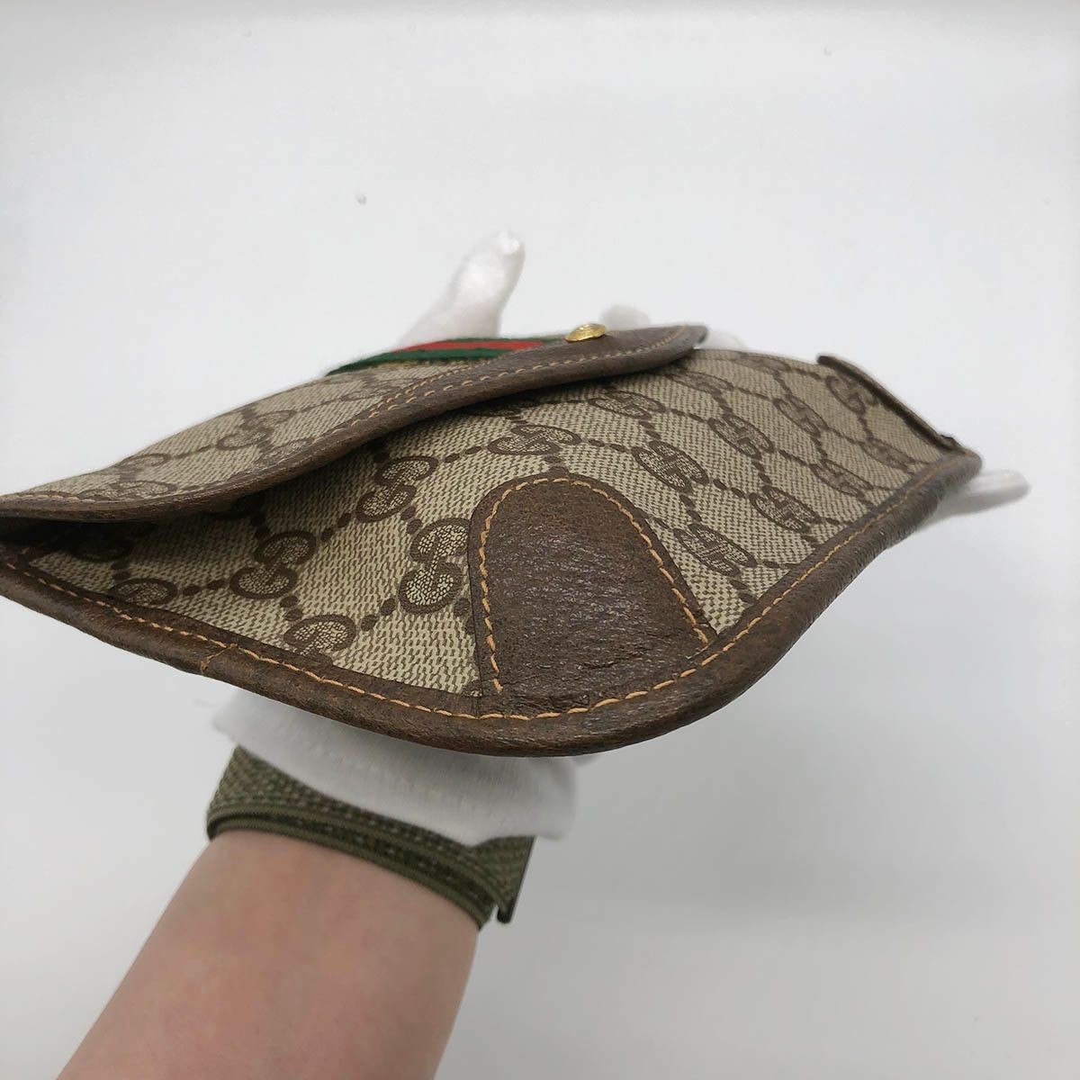 ヴィンテージ　美品　GUCCI シェリーライン　ポーチ　89.01.021 GUCCI グッチ 89・01・021 オールドグッチ GGプラス シェリー